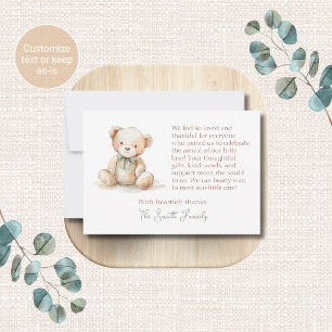 Beerlijk Wachtten Baby Shower Bedankkaart Notitiekaartje