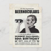 Beernoculars  uitnodiging tot geboorte (Voorkant / Achterkant)