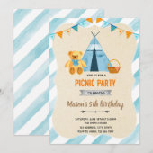 Beerpicknick jongensfeest kaart (Voorkant / Achterkant)