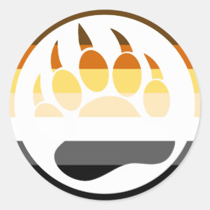 BEERPOOT/KLAUW BEER PROGRESSIEVLAG RONDE STICKER