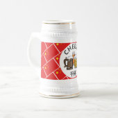 Beers Cheers CHINA FLAG 干 杯 Cartoon Bierpul (Voorkant links)
