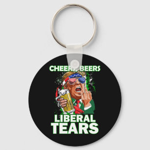 Beers Liberal Tears Trump Holding Beer Patrick's D Sleutelhanger