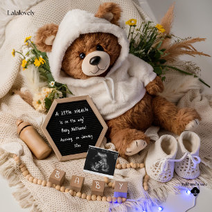 Beertje Wacht Teddybeer Zwangerschapsaankondiging Feestdagenkaart