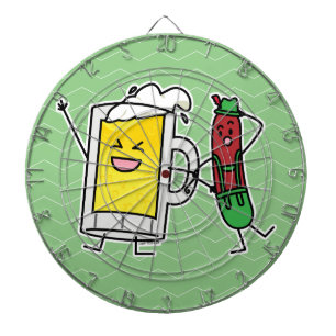 Beerworst Octoberfest Oktoberfest lederhosen Dartbord