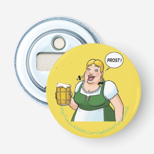 "Beerz voor jou" Button Flesopener (Voorkant)