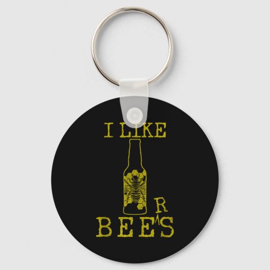 Bees & Beer - Funny Quote Beekeeng Beekeeper G Sleutelhanger (Voorkant)