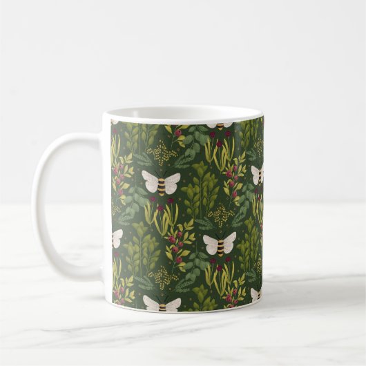 Bees and Foliage Mug (Gauche)