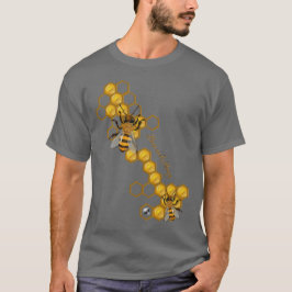 Bees and Honey mit Bienen und Honigwaben T-shirt