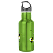 Bees Beekeeper Bouteille d'eau avec nom (Dos)