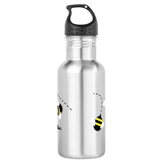 Bees Beekeeper Bouteille d'eau avec nom (Dos)