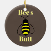 Bee's Butt Keramisch Ornament (Achterkant)