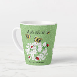 BEES en Lady Bugs - Kunst van Leah G redden de bij Latte Mok