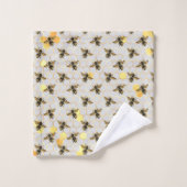 Bees Gold Honeycomb (Gant de toilette)