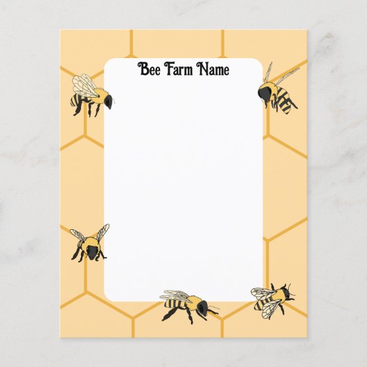 Bees Honeypeb Bee Farm papier (Devant)