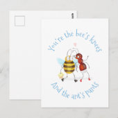 Bee's knees and ant's pants postcard briefkaart (Voorkant / Achterkant)