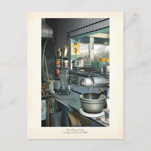 Bees Knees Café Carte postale (Devant)