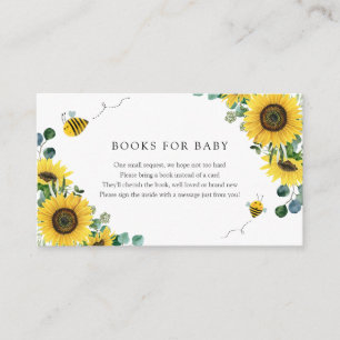Bees & Sunflowers Livres pour Baby insert carte