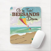 Beesands Beach Devon vintage-poster Muismat (Met muis)