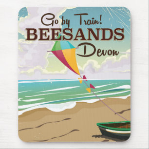 Beesands Beach Devon vintage reisposter Muismat