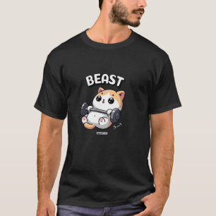 Beest Mooie Kat Gym Fitness Training Workout Schat T-shirt