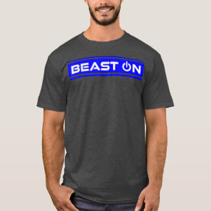 Beest op Blue Gym Fitness Workout Gym Gezegde Moti T-shirt