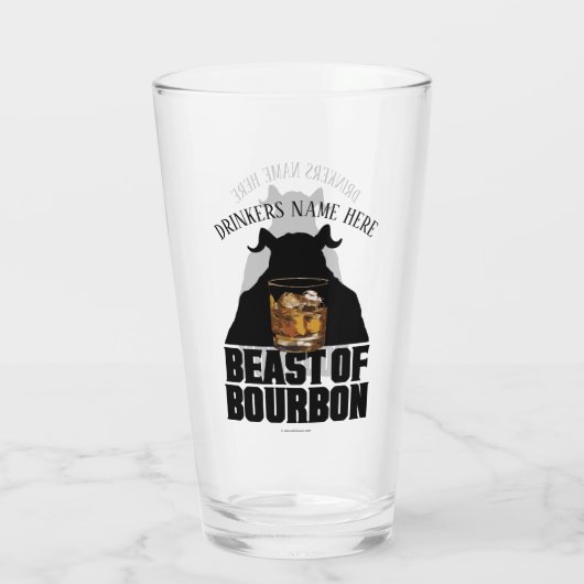 Beest van Bourbon-glas Glas (Achterkant)