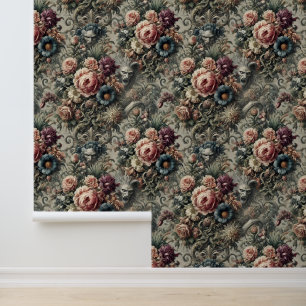 Beest van de Interstice - Gothic Floral Design Behang