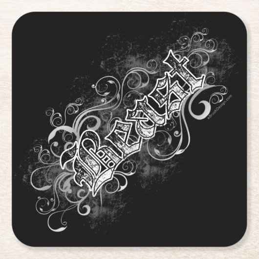 Beest Vierkante Kartonnen Onderzetter (Voorkant)