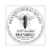 Beeswax Bar met  koningin Honeybee Rubberstempel (Afrduk)