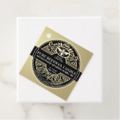 Beeswax Candle French Fillagree Heraldic Bee Label (In situ)