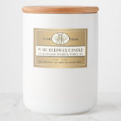Beeswax Kandeletiket Heraldic Bee Metallic Gold Voedselcontainer Etiket (Voorkant)