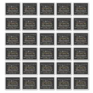 Beeswax Lip Balm Labels 2,125 x 1,75 inch zwart go
