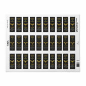 Beeswax Pepermunt Lip Balm Label met Bee Heart (Full Sheet)