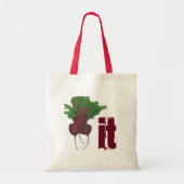 Beet (Beat) Het is grappig rood biet, groentezaad Tote Bag (Voorkant)