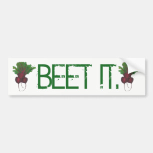 Beet (Beat) Het is grappig rood bietenvet. Bumpersticker