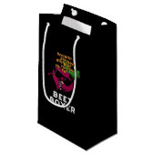 Beet Boxer Grappige Beet Pun Donker BG Klein Cadeauzakje (Voorkant Gekanteld)