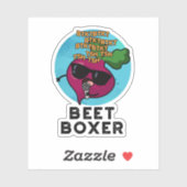 Beet Boxer Grappige Biet Pun Sticker (Vel)