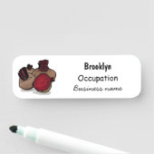 Beet cartoon illustratie naamplaatje (In situ)