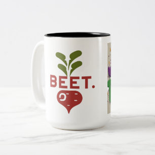 Beet het gewoon tweekleurige koffiemok