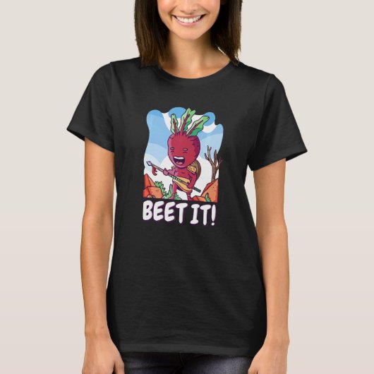Beet het! Guitarist Rock Beet Healthy Beet T-shirt (Voorkant)