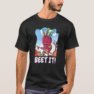 Beet It! Gitarist Rock Bietwortel Gezonde Biet T-shirt