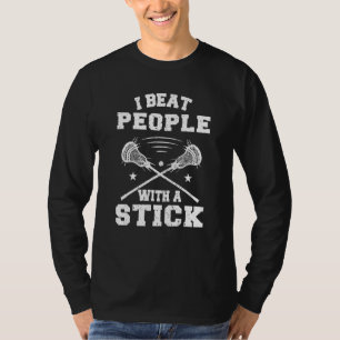 Beet mensen met een Man van Lacrosse Player op een T-shirt
