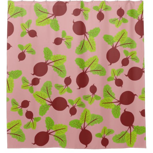 Beet Patroon Douchegordijn (Voorkant)