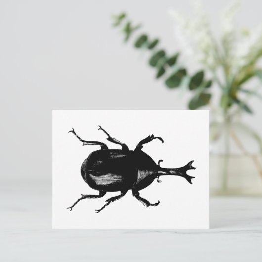 Beetel Beetles Insect Bug Hood Engraving Briefkaart (Staand voorkant)