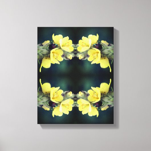 Beetel op Abstracte wildklem van mullein Canvas Afdruk (Voorkant)