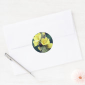 Beetel op wilde Mullein-bloem Ronde Sticker (Envelop)