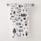 Beetel zwart-wit bad handdoek (Insitu)