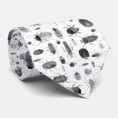 Beetel zwart-wit stropdas (Opgerold)