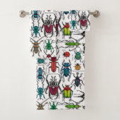 Beetels op wit bad handdoek (Insitu)