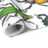 Beetels op wit cadeaupapier (Rol Hoek)